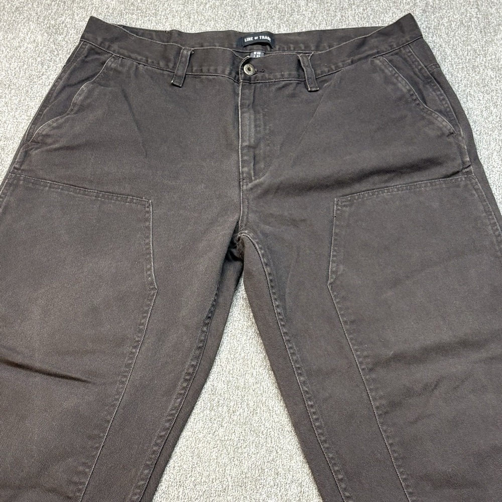LINE OF TRADE‎ Brown Carpenter Work Double Knee Pants Men's 40X30 Cotton
